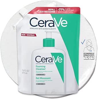 CeraVe Foaming Facial Cleanser 473ml Tube – Face Wash for Normal to Oily Skin