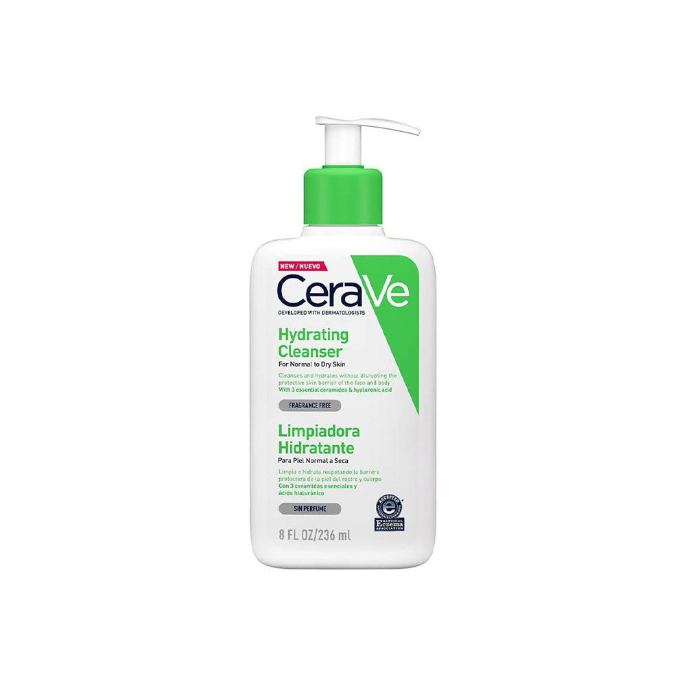 CeraVe Hydrating Cleanser 236ml – Gentle Face Wash for Normal to Dry Skin