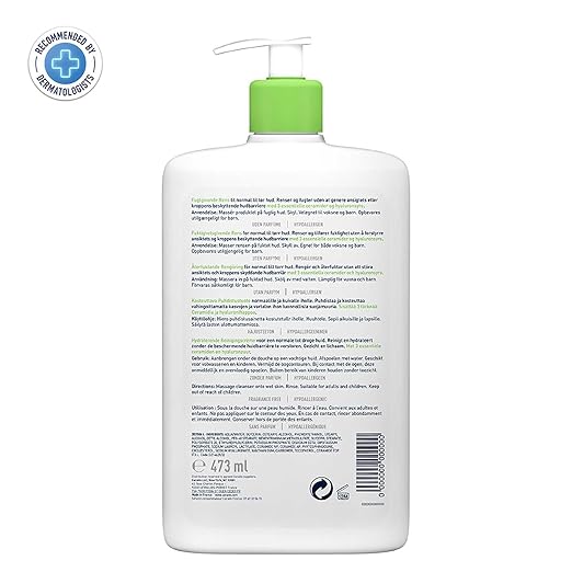 CeraVe Hydrating Cleanser 473ml – Gentle Face Wash for Normal to Dry Skin