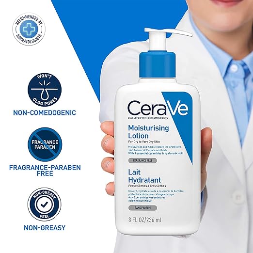 CeraVe Moisturising Lotion 236ml | Lightweight Daily Hydration for Dry & Sensitive Skin