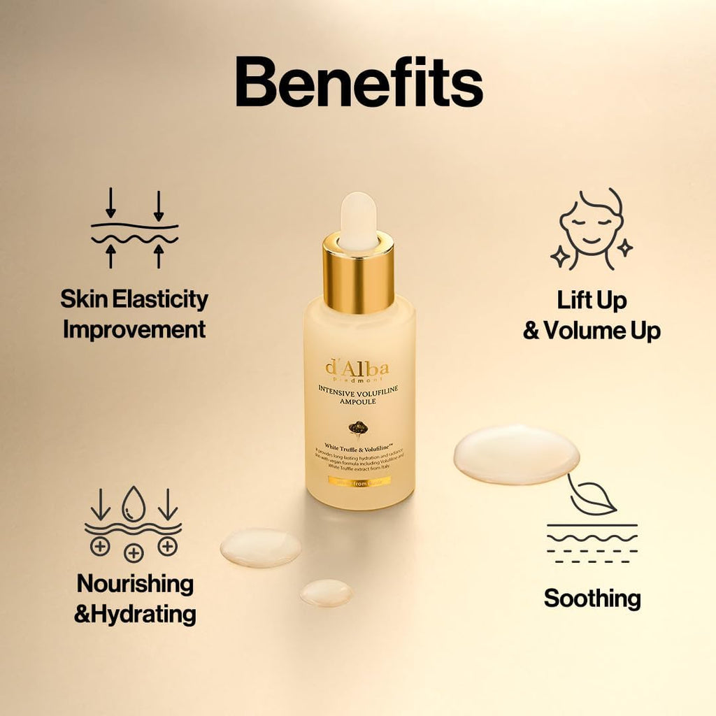 d'Alba Volufiline Ampoule 30ml – White Truffle Firming & Lifting Vegan Anti-Aging Serum
