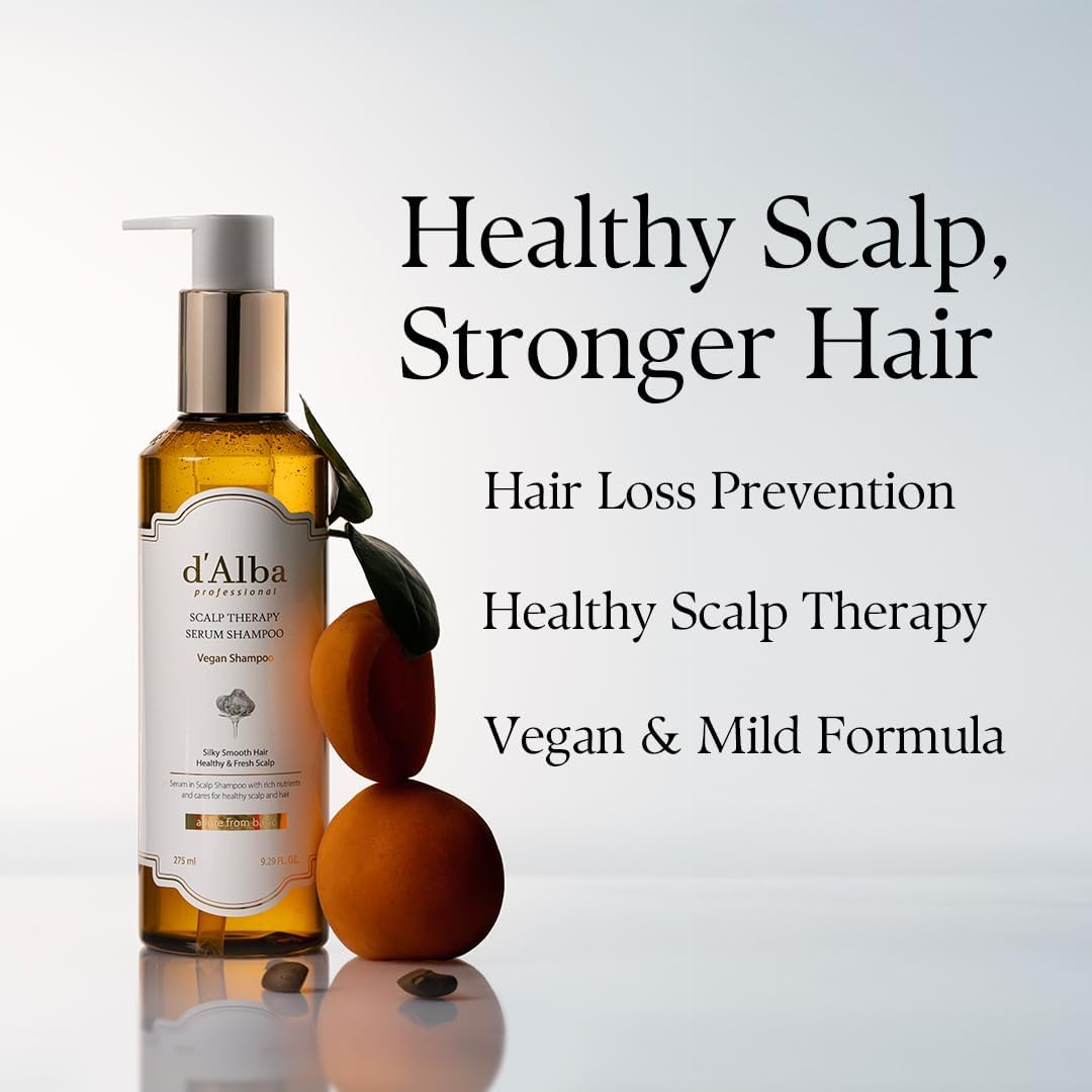 d'Alba Scalp Therapy Serum Shampoo – Hair Fall Control & Repair Vegan Shampoo (275ml)