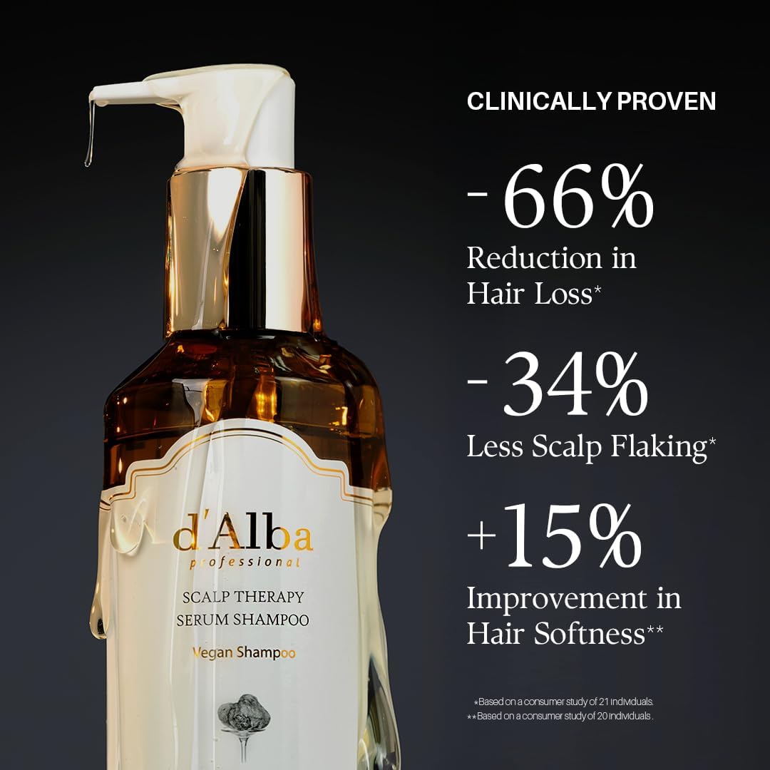 d'Alba Scalp Therapy Serum Shampoo – Hair Fall Control & Repair Vegan Shampoo (275ml)