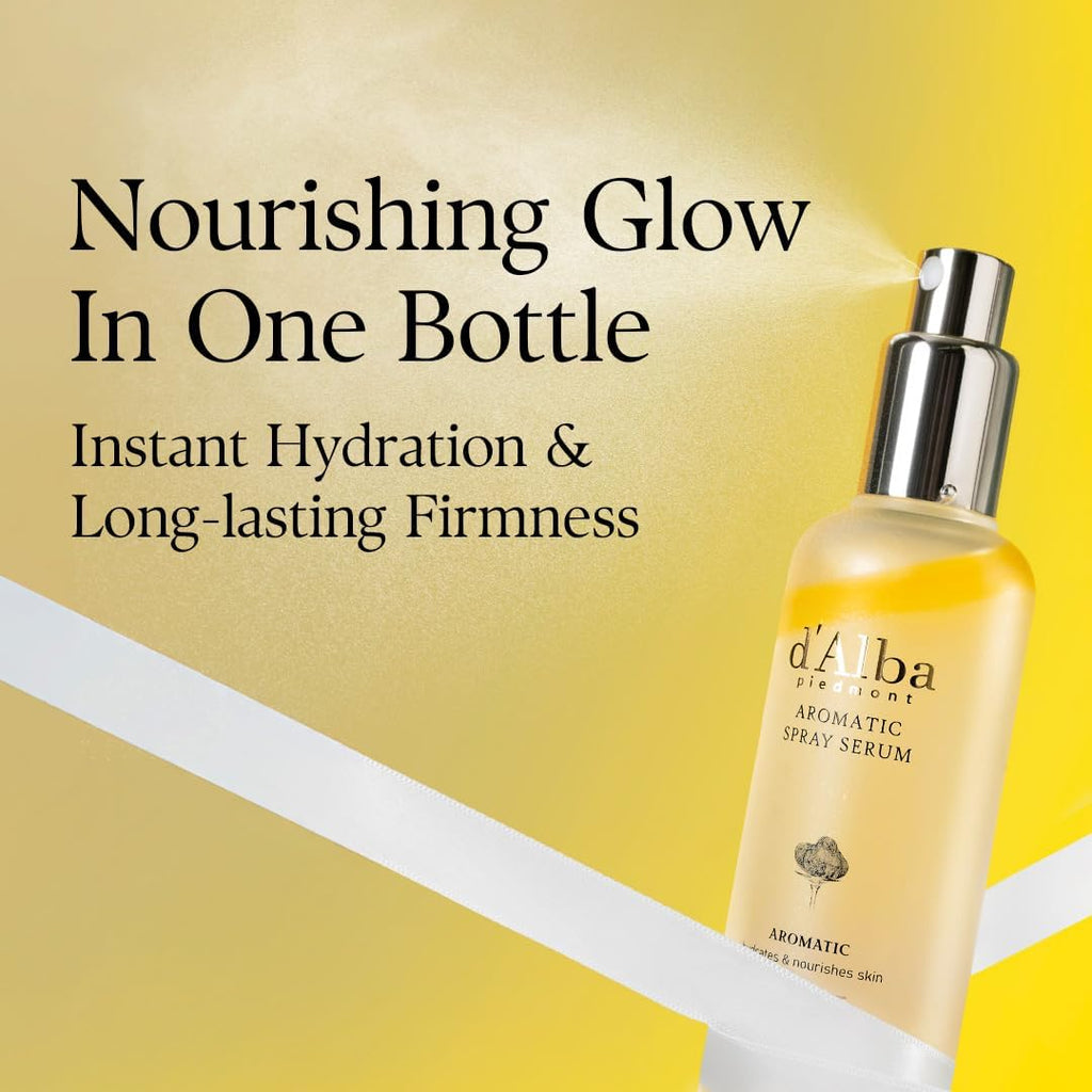 d’Alba White Truffle Aromatic First Spray Serum 60ml – Hydrating Glow Mist & Setting Spray for Radiant Skin