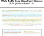 d'Alba White Truffle Deep Foam Cleanser 80ml | Vegan Korean Cleanser with Italian White Truffle for Sensitive Skin