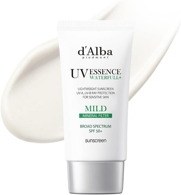d'Alba White Truffle Waterfull Mild Sunscreen SPF50+ – Mineral UV Protection for Sensitive Skin (50ml)