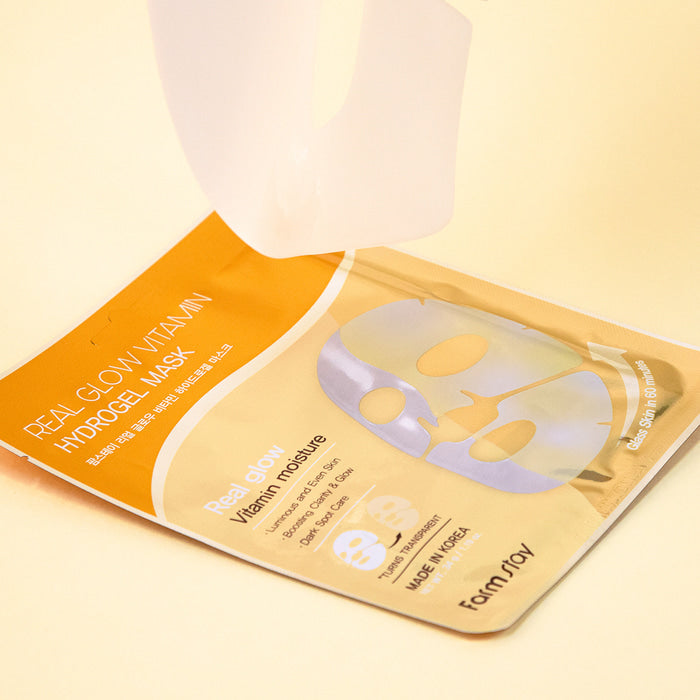 FARM STAY Real Glow Vitamin Hydrogel Mask 5EA