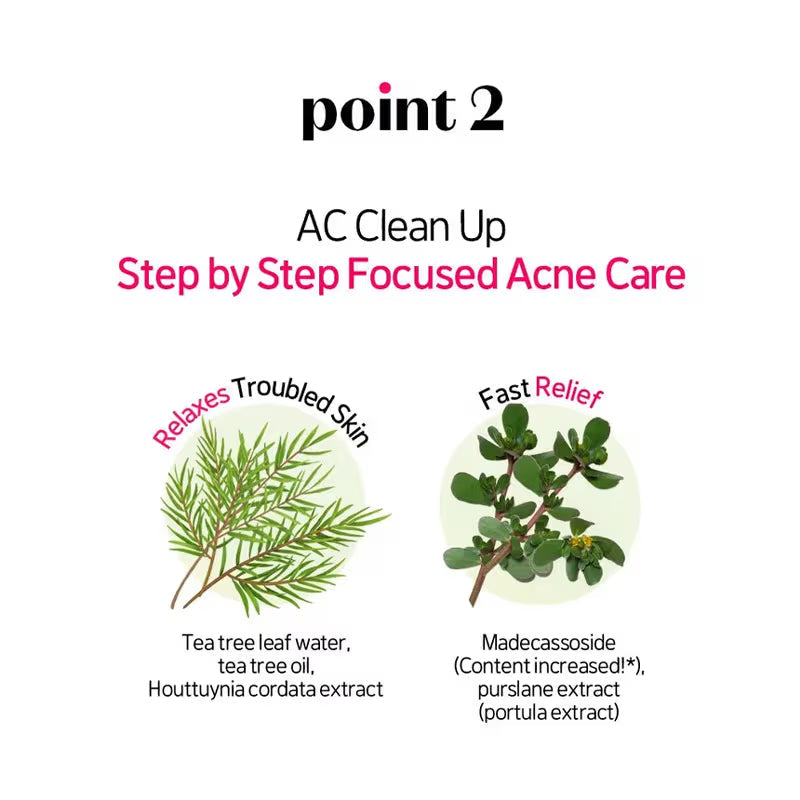 ETUDE AC CLEAN UP CLEANSING FOAM TEA TREE NADECASSOSIDE 150ML