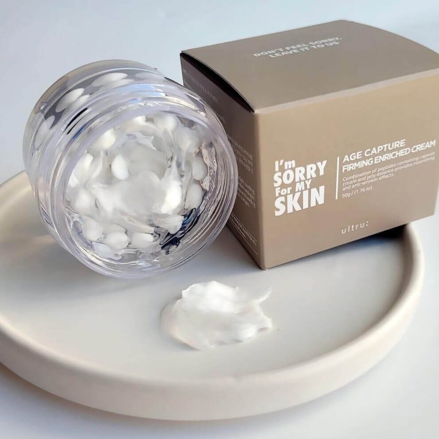 I’m Sorry For My Skin Age Capture Firming Enriched Cream 50g | Korean Gel-Cream with Peptide Capsules