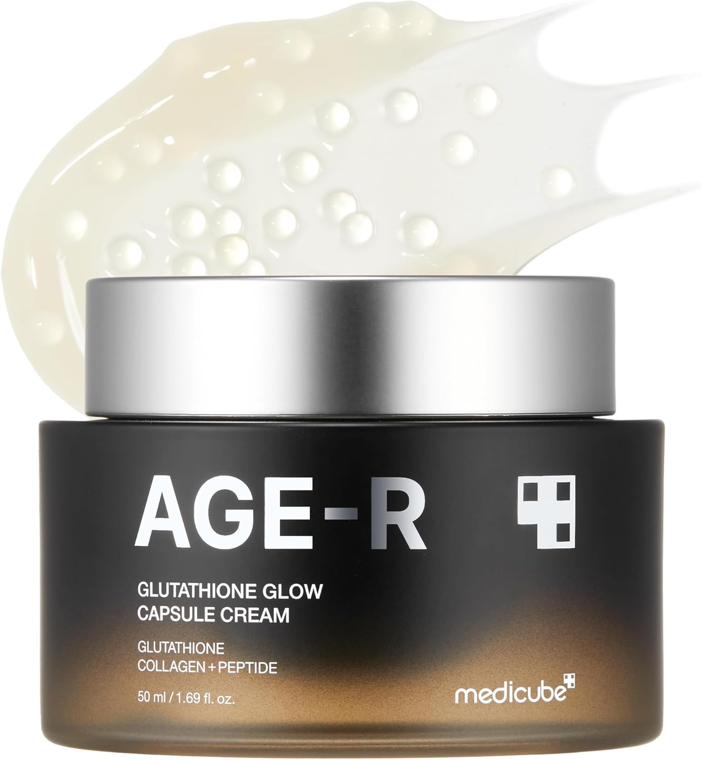 medicube AGE-R Glutathione Glow Capsule Facial Cream - Instant Lifting Moisturizer - Collagen Peptide For Hydrating Glow