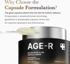 medicube AGE-R Glutathione Glow Capsule Facial Cream - Instant Lifting Moisturizer - Collagen Peptide For Hydrating Glow