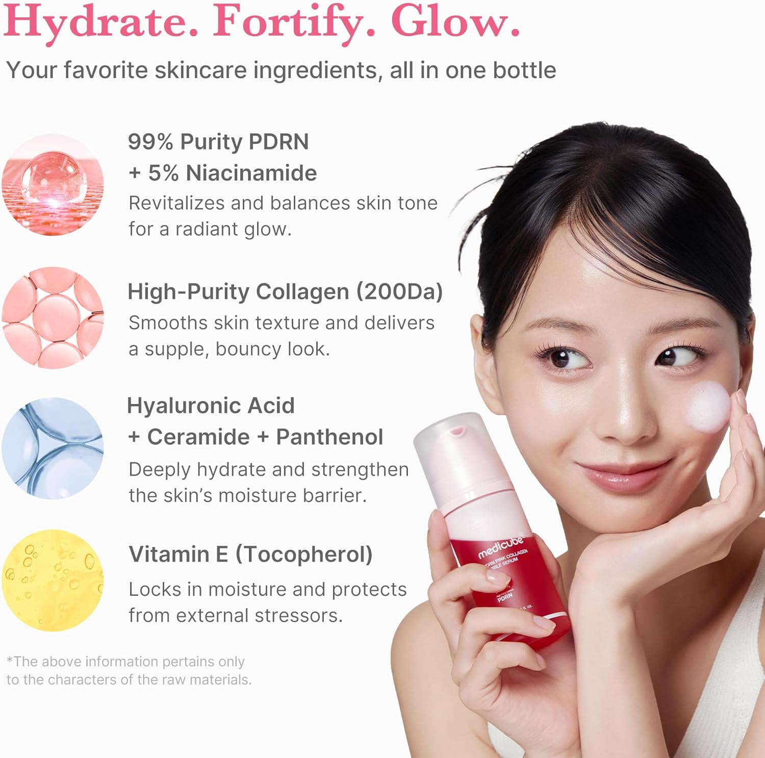 medicube PDRN Pink Collagen Bubble Serum  95ml | Bubble-to-Glow Firming Serum