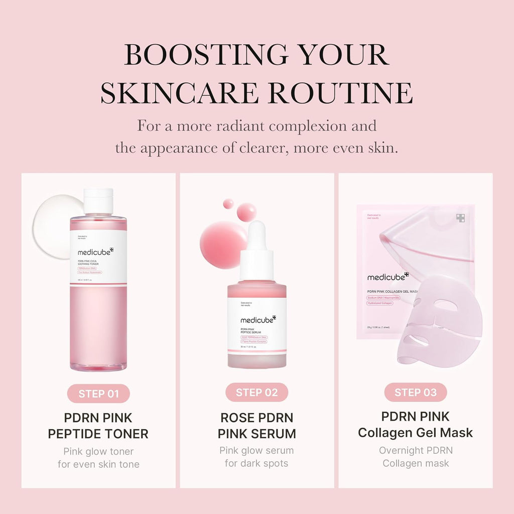 Medicube Salmon DNA PDRN Pink CICA Soothing Toner 250ml – Glow Boosting, Hydrating & Skin Barrier Repair Toner