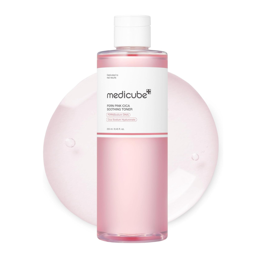 Medicube Salmon DNA PDRN Pink CICA Soothing Toner 250ml – Glow Boosting, Hydrating & Skin Barrier Repair Toner