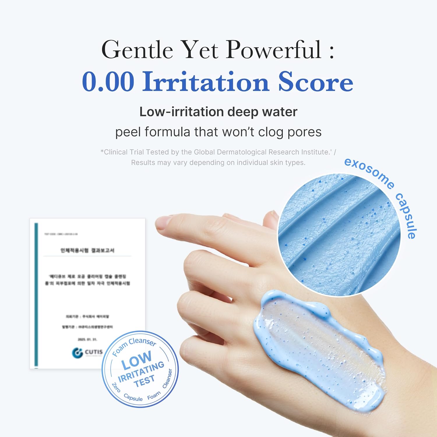 medicube Zero Pore Clear Blue Capsule Facial Cleanser for Skin Texture, Blackhead & Pore Care | AHA, BHA & PHA for Double Cleansing, Daily Gentle Face Wash, Korean Skincare | 120g