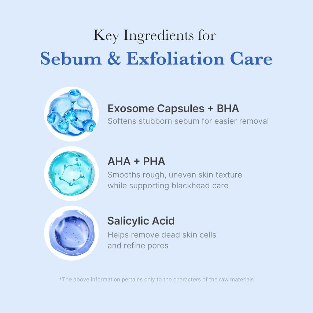 medicube Zero Pore Clear Blue Capsule Facial Cleanser for Skin Texture, Blackhead & Pore Care | AHA, BHA & PHA for Double Cleansing, Daily Gentle Face Wash, Korean Skincare | 120g