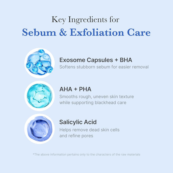 medicube Zero Pore Clear Blue Capsule Facial Cleanser for Skin Texture, Blackhead & Pore Care | AHA, BHA & PHA for Double Cleansing, Daily Gentle Face Wash, Korean Skincare | 120g