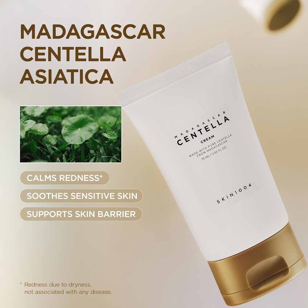 SKIN1004 Madagascar Centella Cream 75ml | Soothing Hydrating Moisturizer for Sensitive Skin
