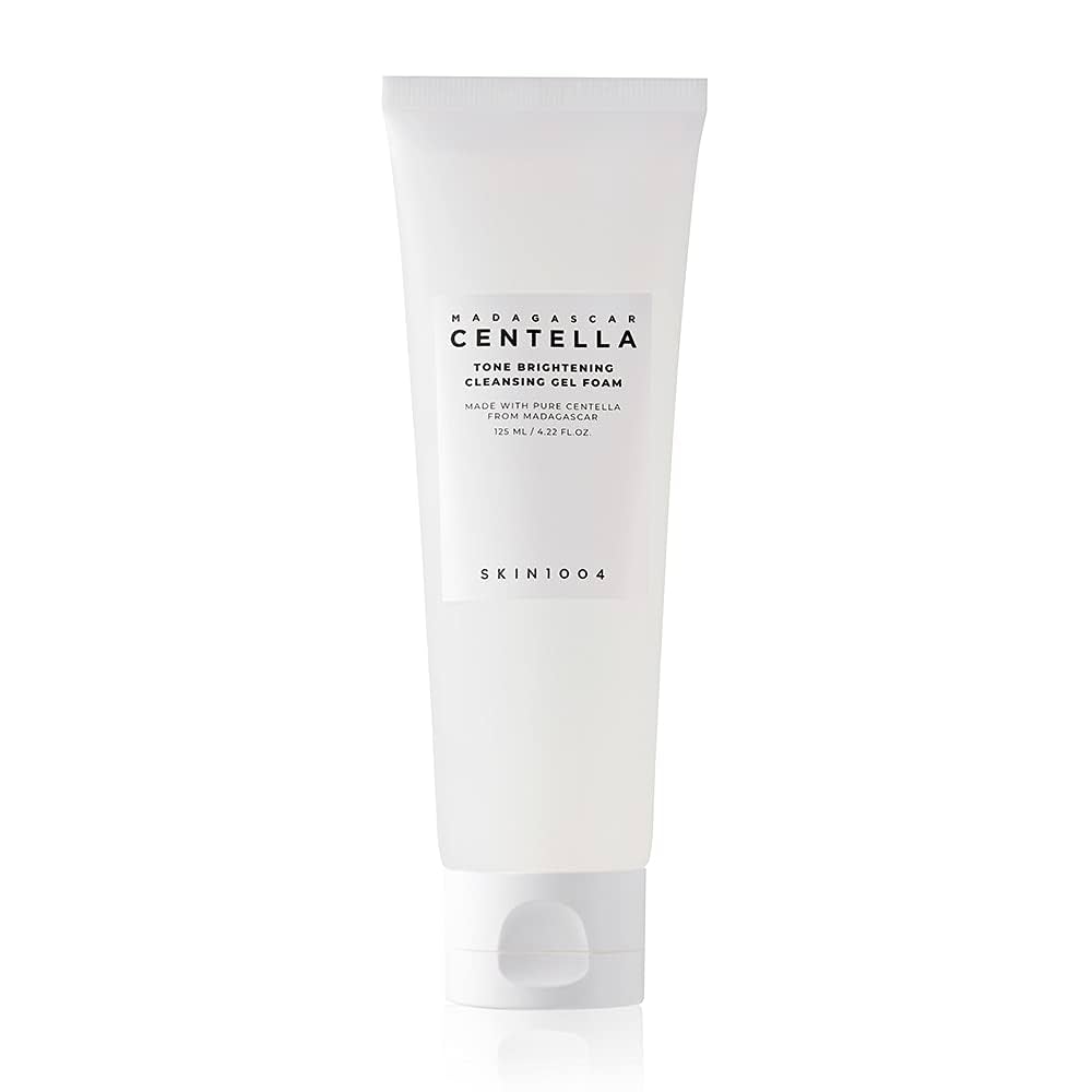 SKIN1004 Madagascar Centella Tone Brightening Cleansing Gel Foam 125ml – Gentle Brightening Face Cleanser for Sensitive Skin