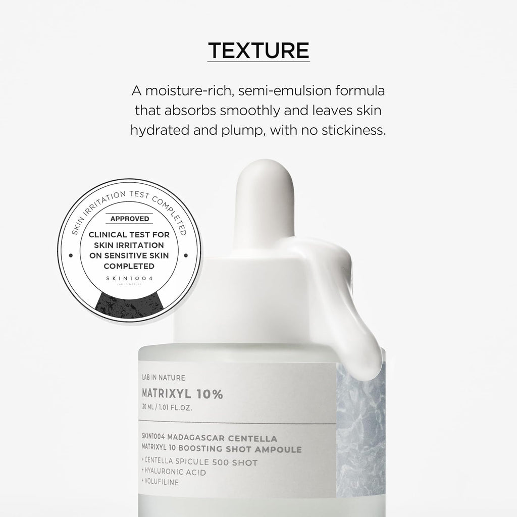 SKIN1004 Lab in Nature Matrixyl 10% Boosting Shot Ampoule 30ml | Peptide Anti-Aging Serum for Firming & Wrinkles