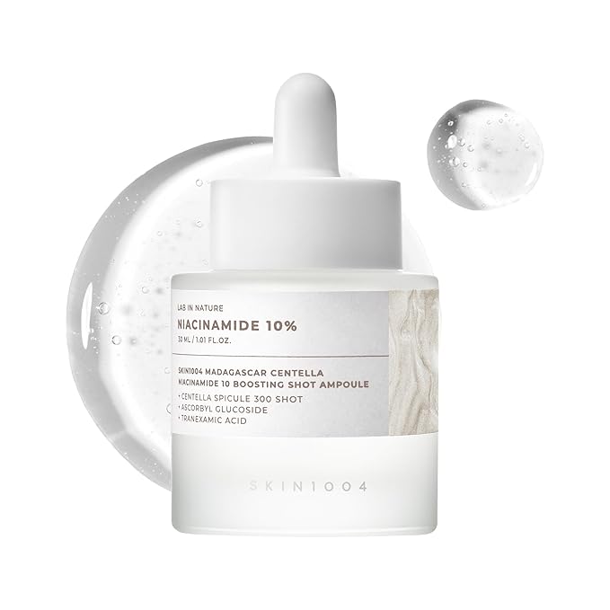 SKIN1004 Niacinamide 10% Boosting Shot Ampoule 30ml | Korean Brightening Serum for Pores, Dark Spots & Oil Control