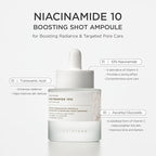 SKIN1004 Niacinamide 10% Boosting Shot Ampoule 30ml | Korean Brightening Serum for Pores, Dark Spots & Oil Control