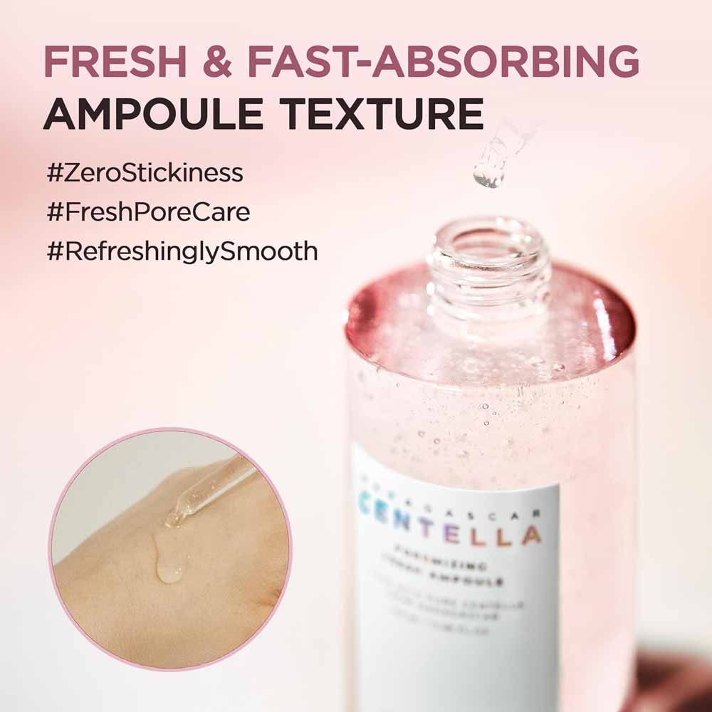 SKIN1004 Madagascar Centella Poremizing Fresh Ampoule 100ml | Lightweight Pore Care Serum for Oily Skin