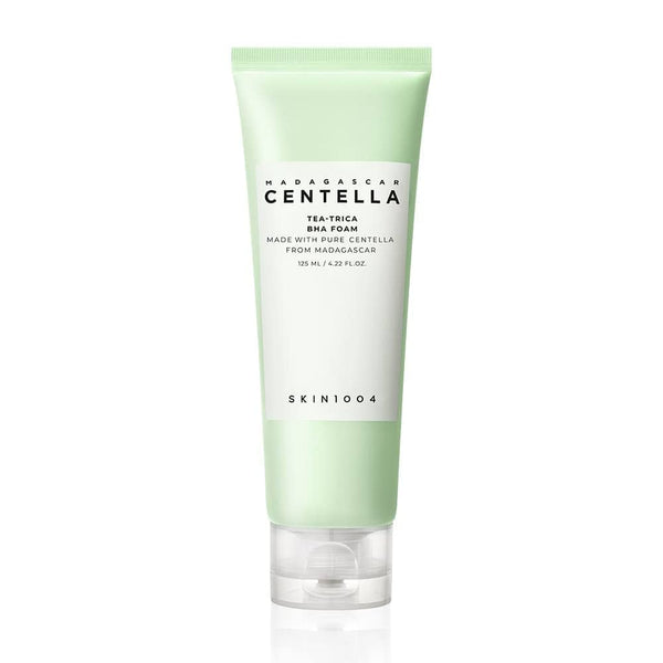 SKIN1004 Madagascar Centella Tea-Trica BHA Foam 125ml | Gentle Pore Cleansing Face Wash for Oily & Acne-Prone Skin