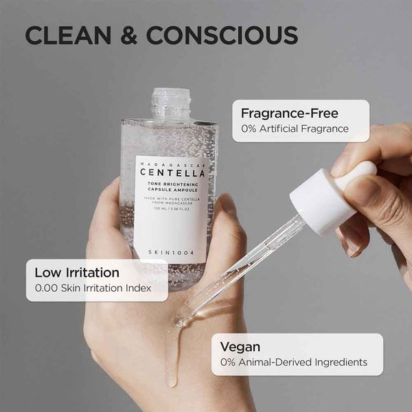 SKIN1004 Madagascar Centella Tone Brightening Capsule Ampoule 100ml – Dark Spot Correcting Centella Serum for Glowing Skin
