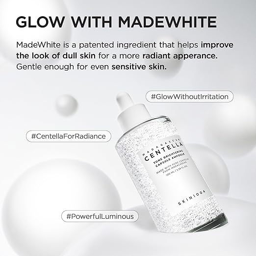 SKIN1004 Madagascar Centella Tone Brightening Capsule Ampoule 100ml – Dark Spot Correcting Centella Serum for Glowing Skin